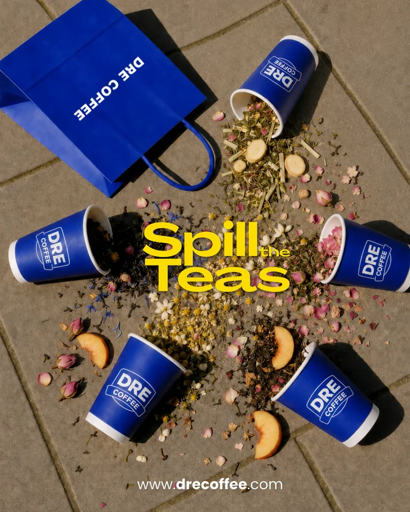 DRE Coffee branded tea collection